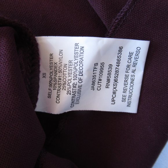 Speechless Junior Burgundy Dress XS - Picture 10 of 11